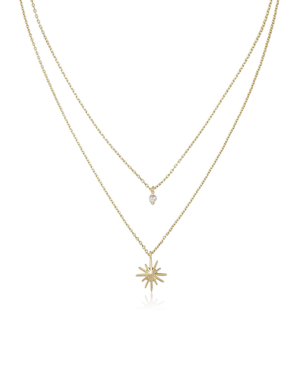 Layered Starburst Crystal Necklace
