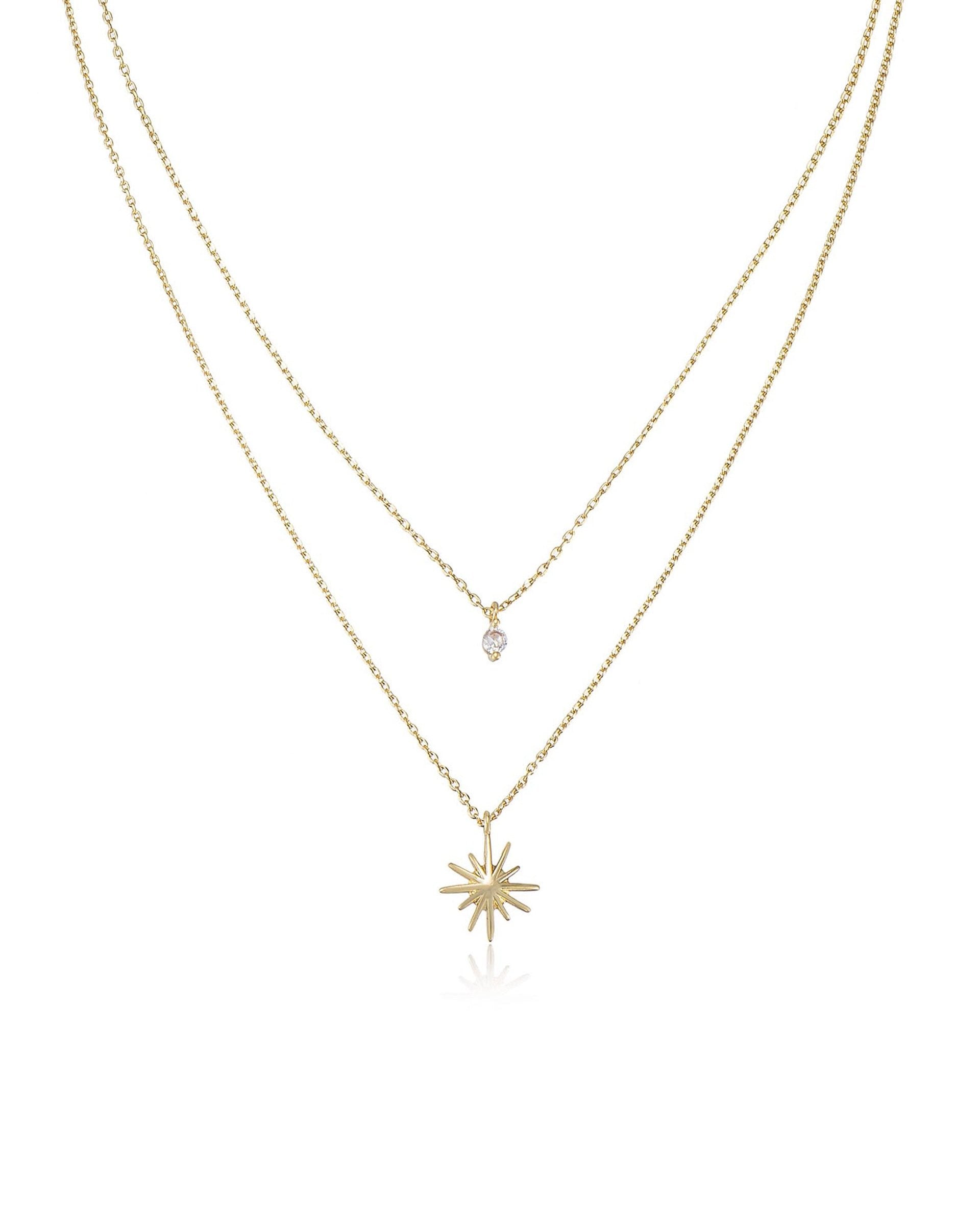 Layered Starburst Crystal Necklace