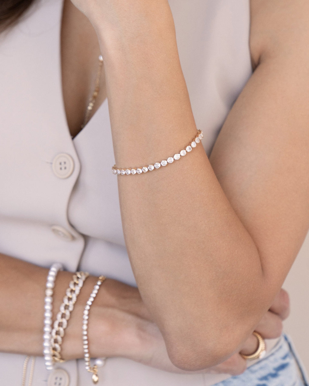Crystal Chain Tennis Bracelet