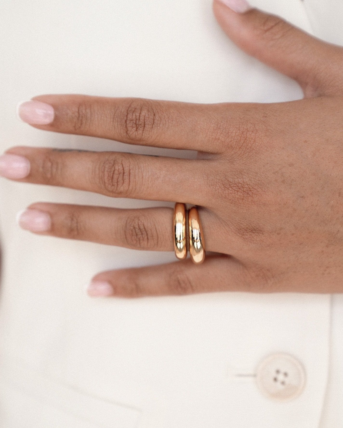 Modern Dome Ring Set