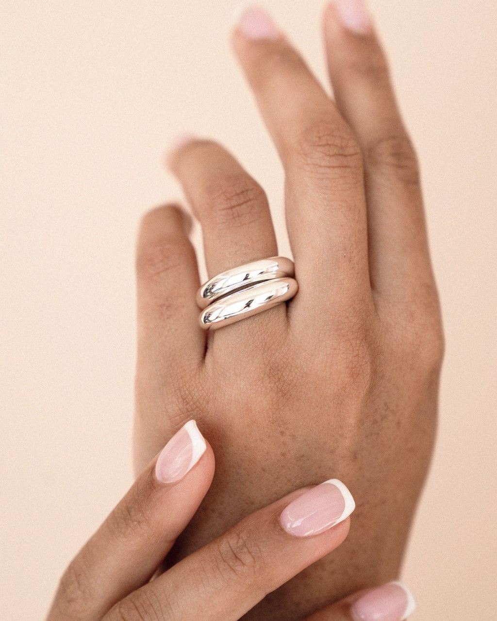 Modern Dome Ring Set