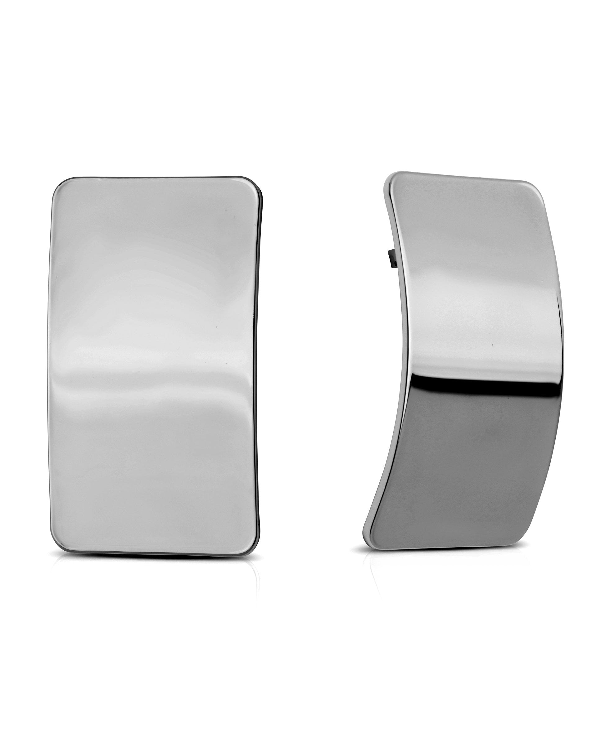 Rectangle Metal Stud Earrings