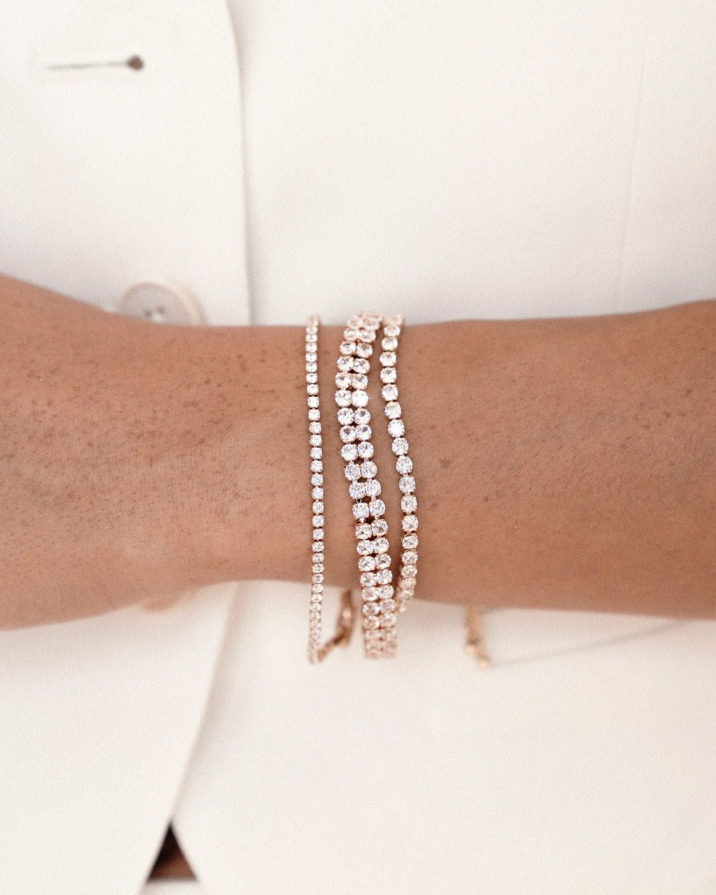 Adjustable Dainty Crystal Bracelet