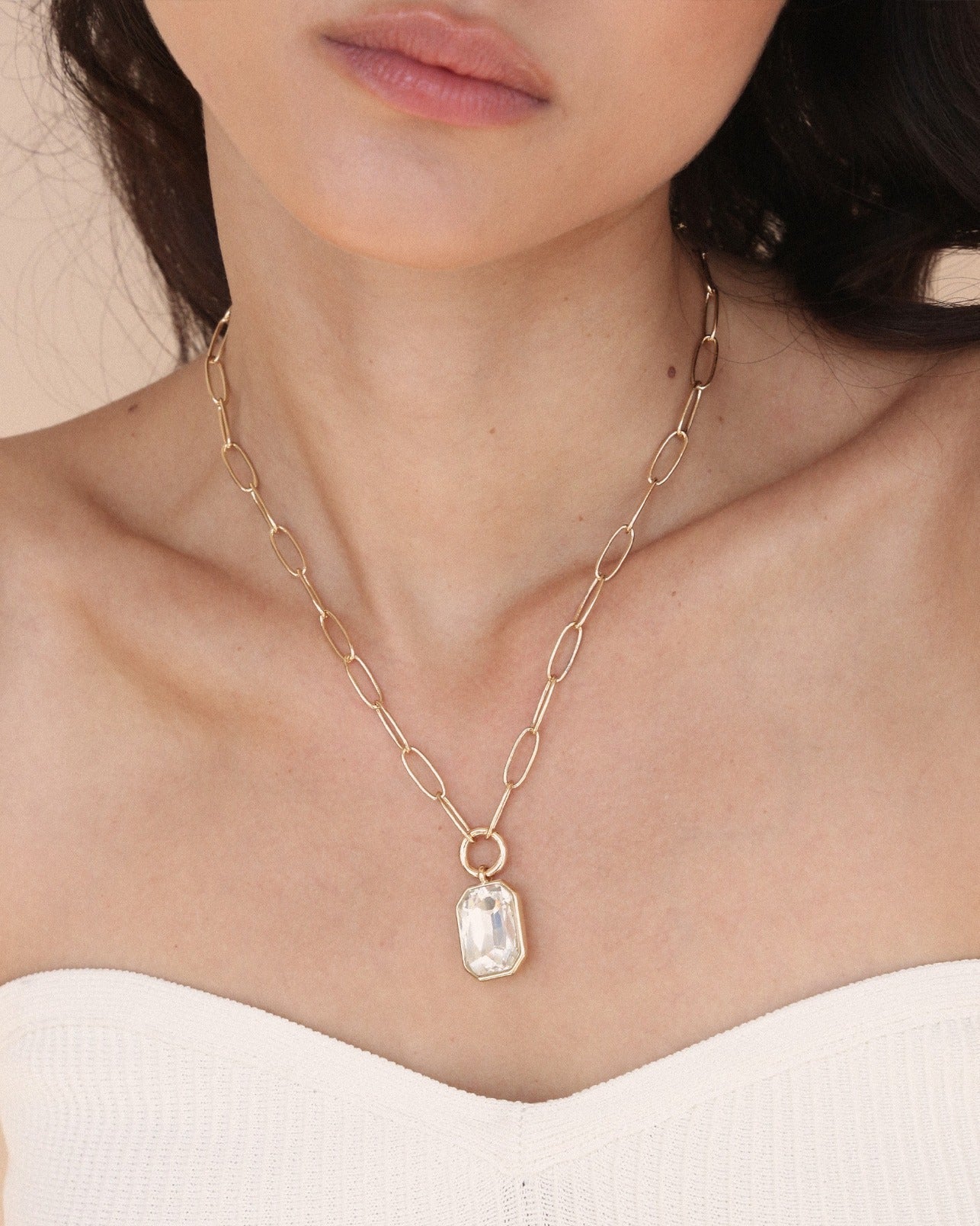 Deco Pendant Necklace