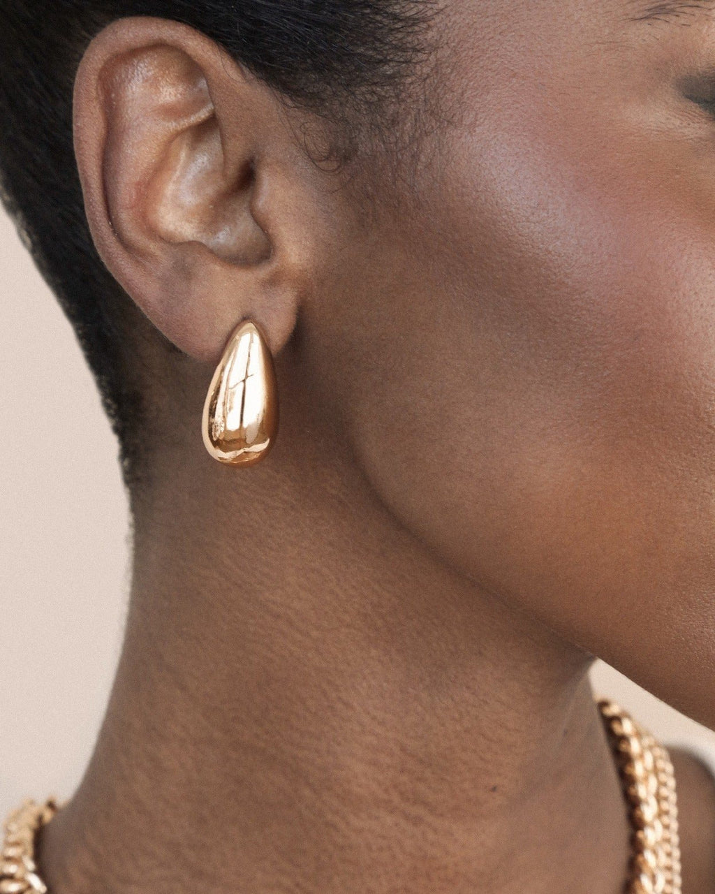 Golden Teardrop Earrings