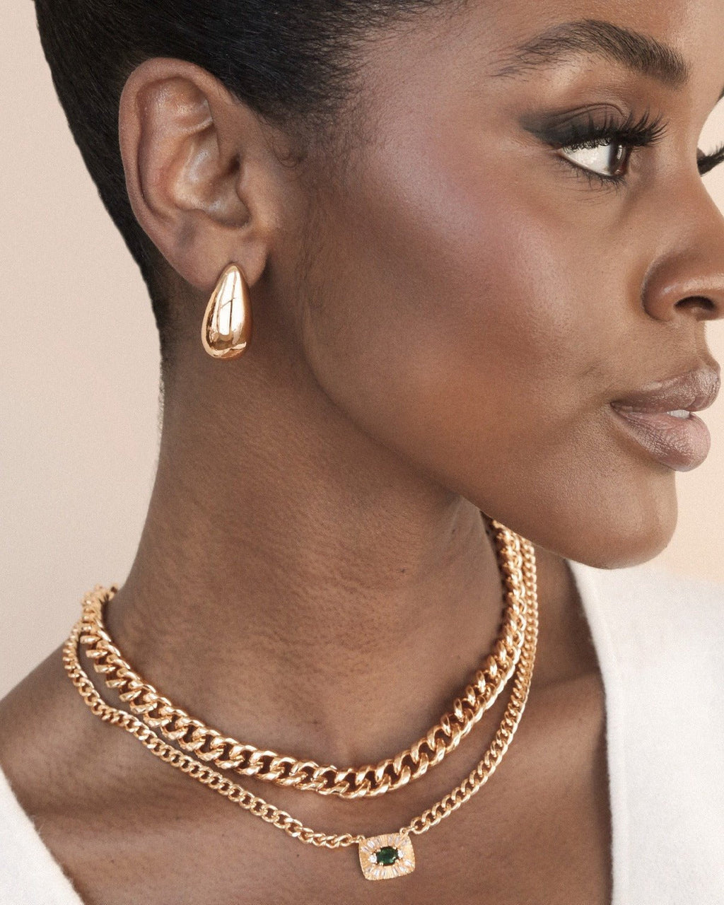 Golden Teardrop Earrings