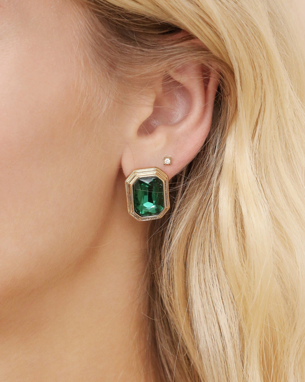 Emerald Deco Earrings
