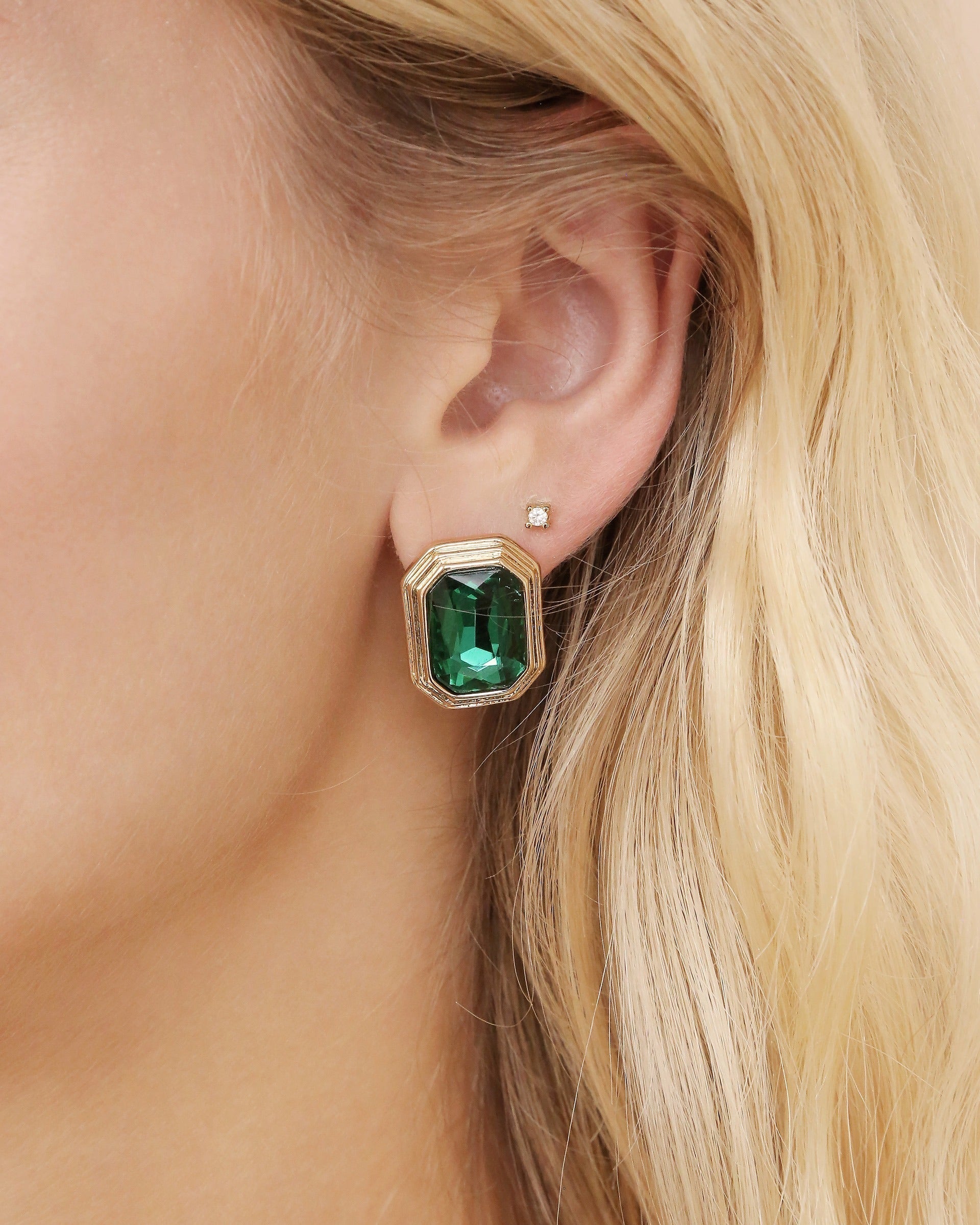 Emerald Deco Earrings