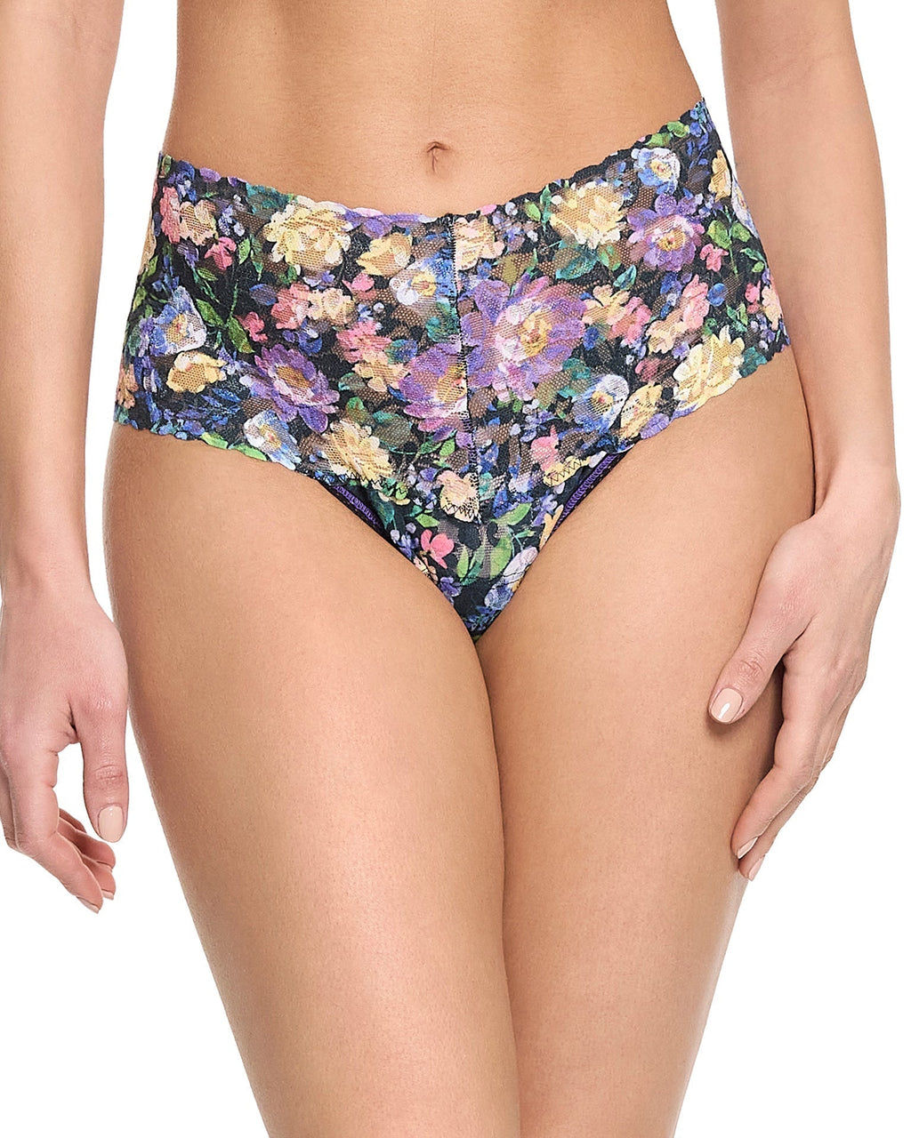 Printed Retro Lace Thong Dream Garden Sale