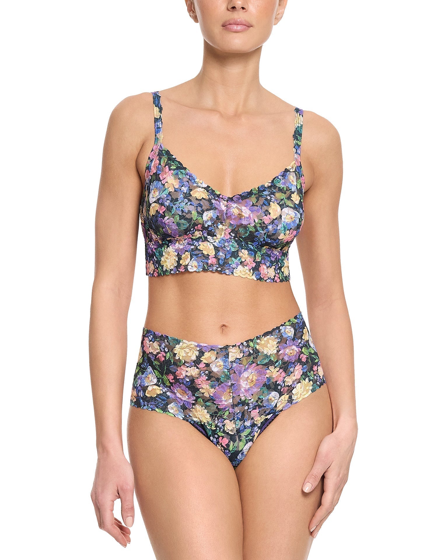 Printed Retro Lace Thong Dream Garden Sale