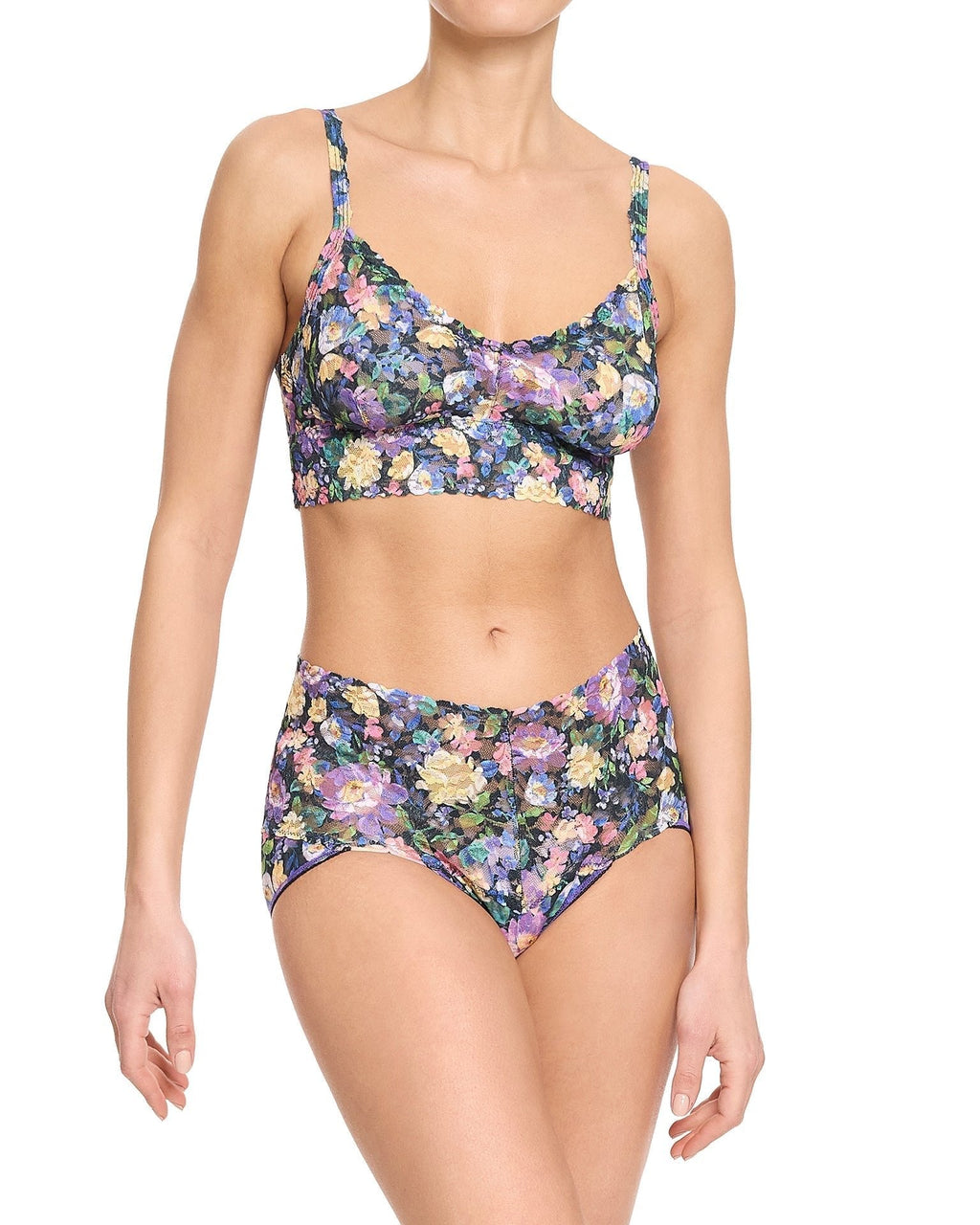 Printed Retro Lace V-Kini Dream Garden