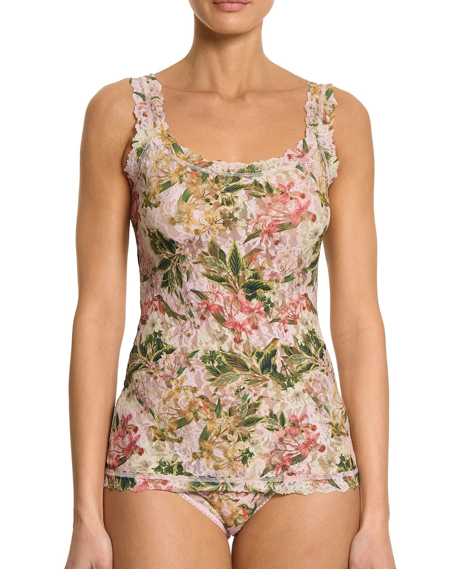 Printed Signature Lace Classic Cami French Garden
