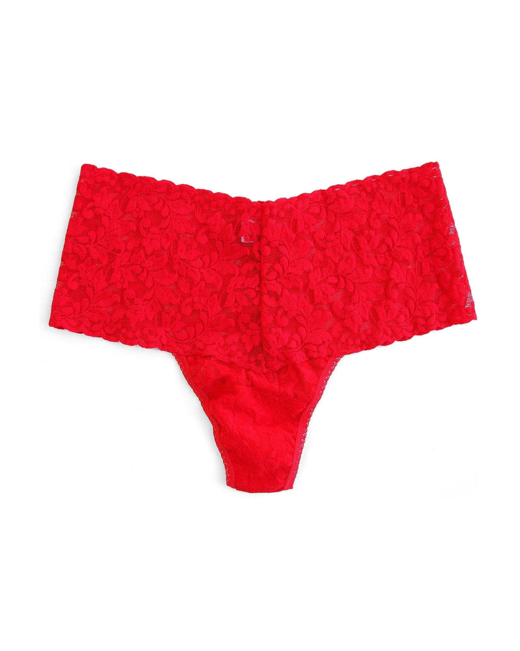 Retro Lace Thong Red