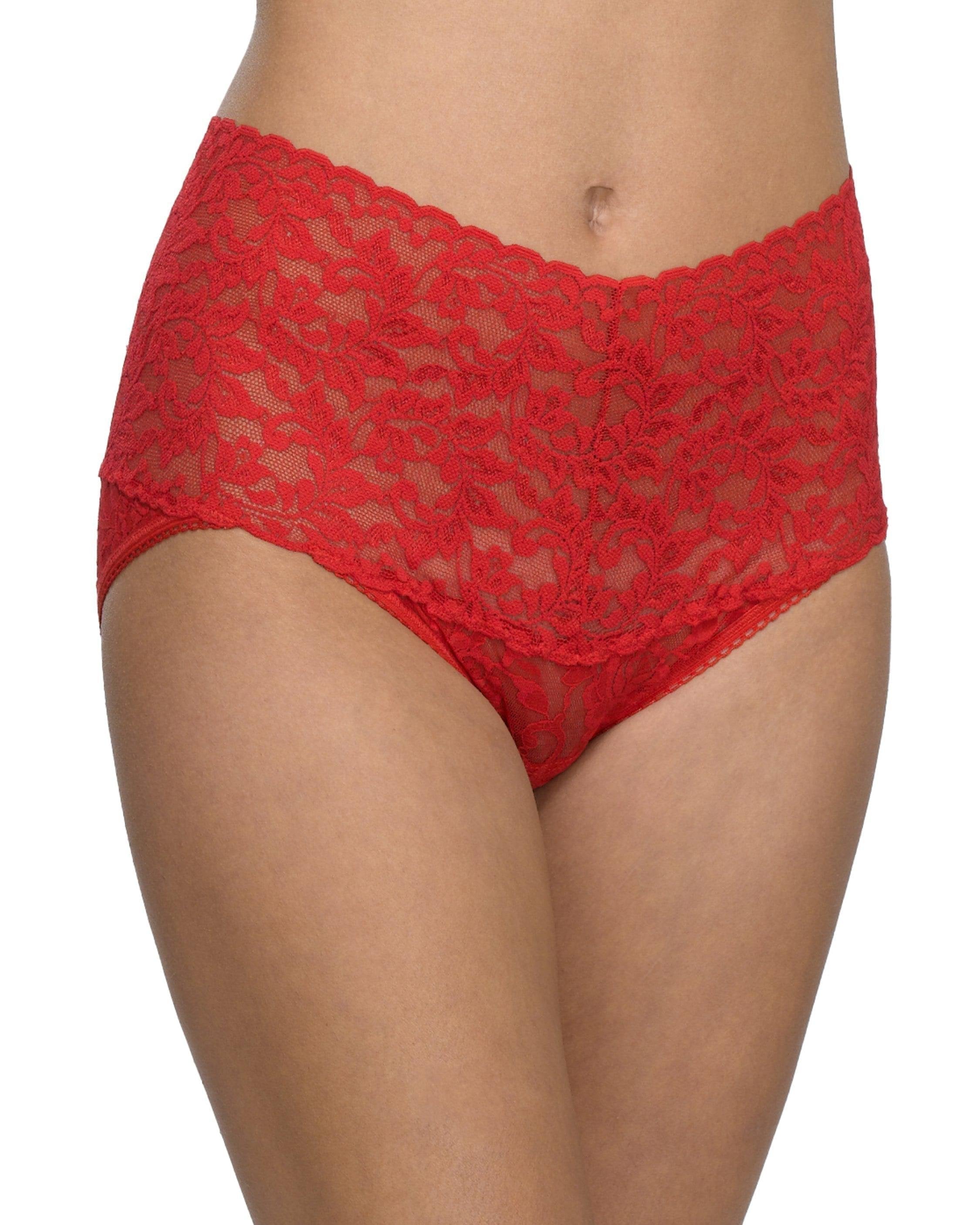 Retro Lace V-Kini Red