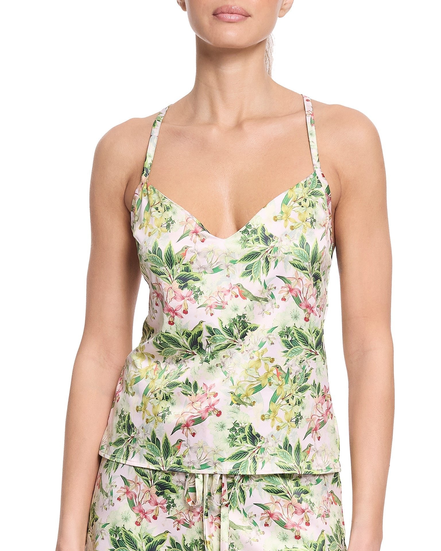 Satin Sleep Cami French Garden