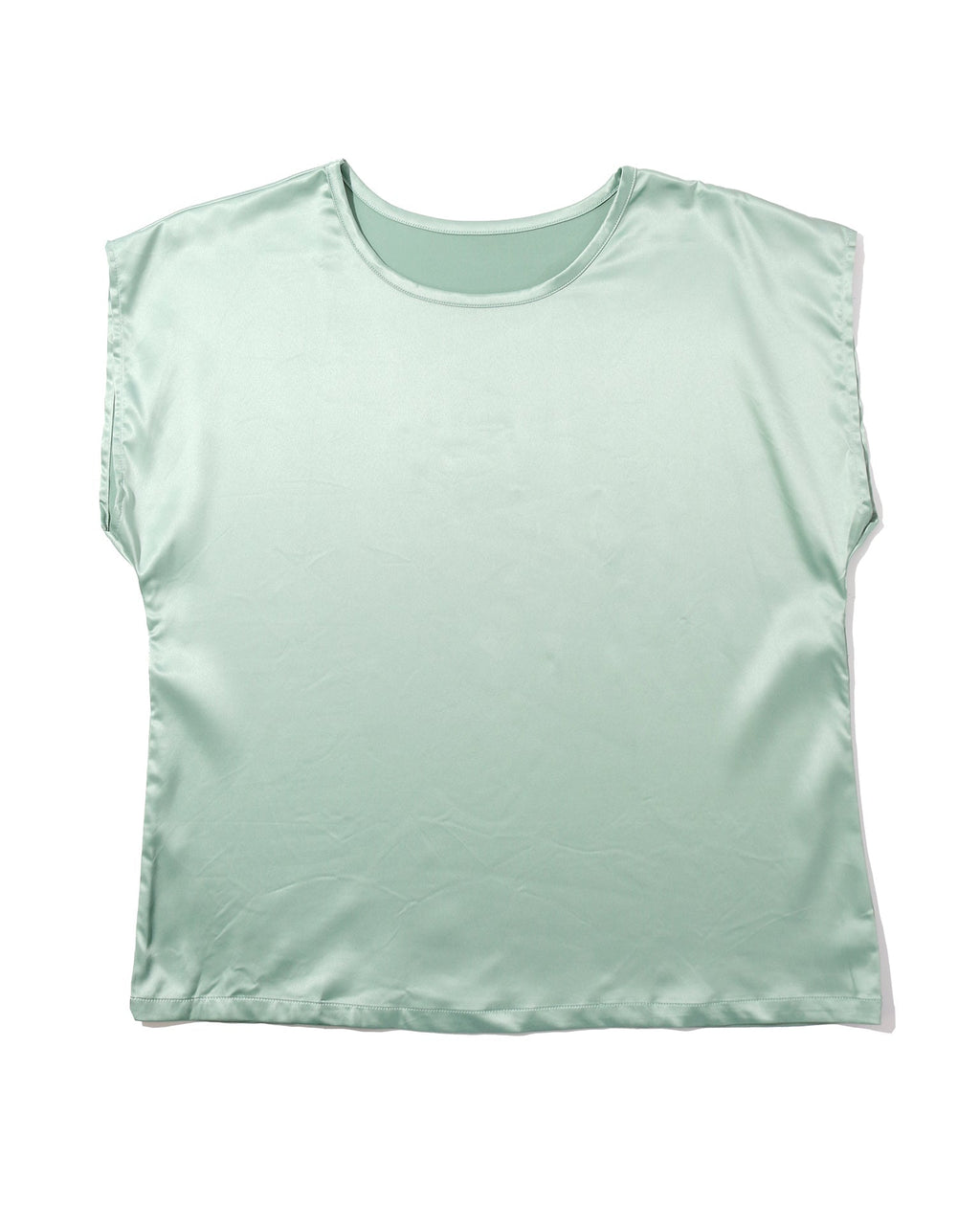 Satin Sleep Cap Sleeve Tee Green Tea