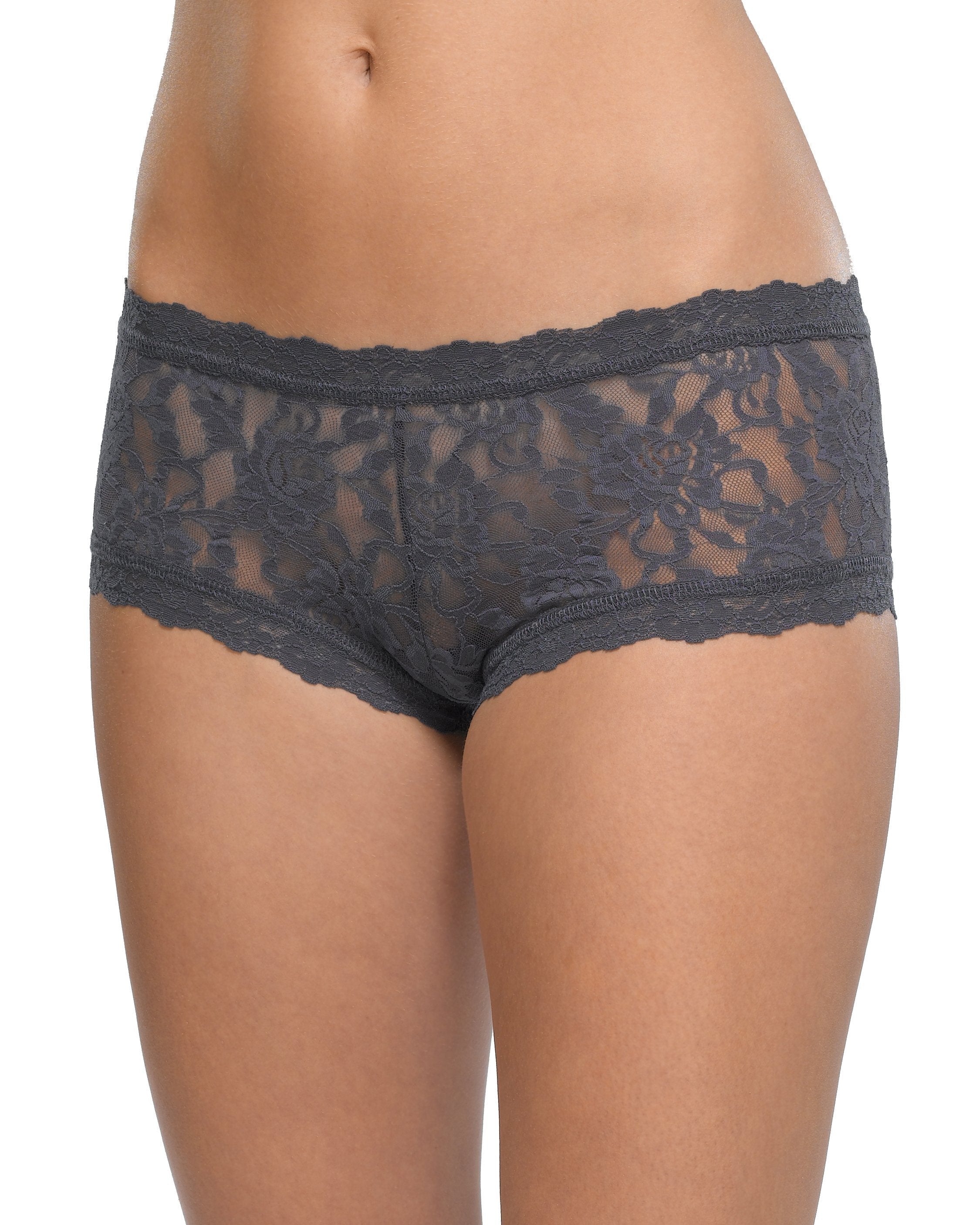 Signature Lace Boyshort Granite Grey