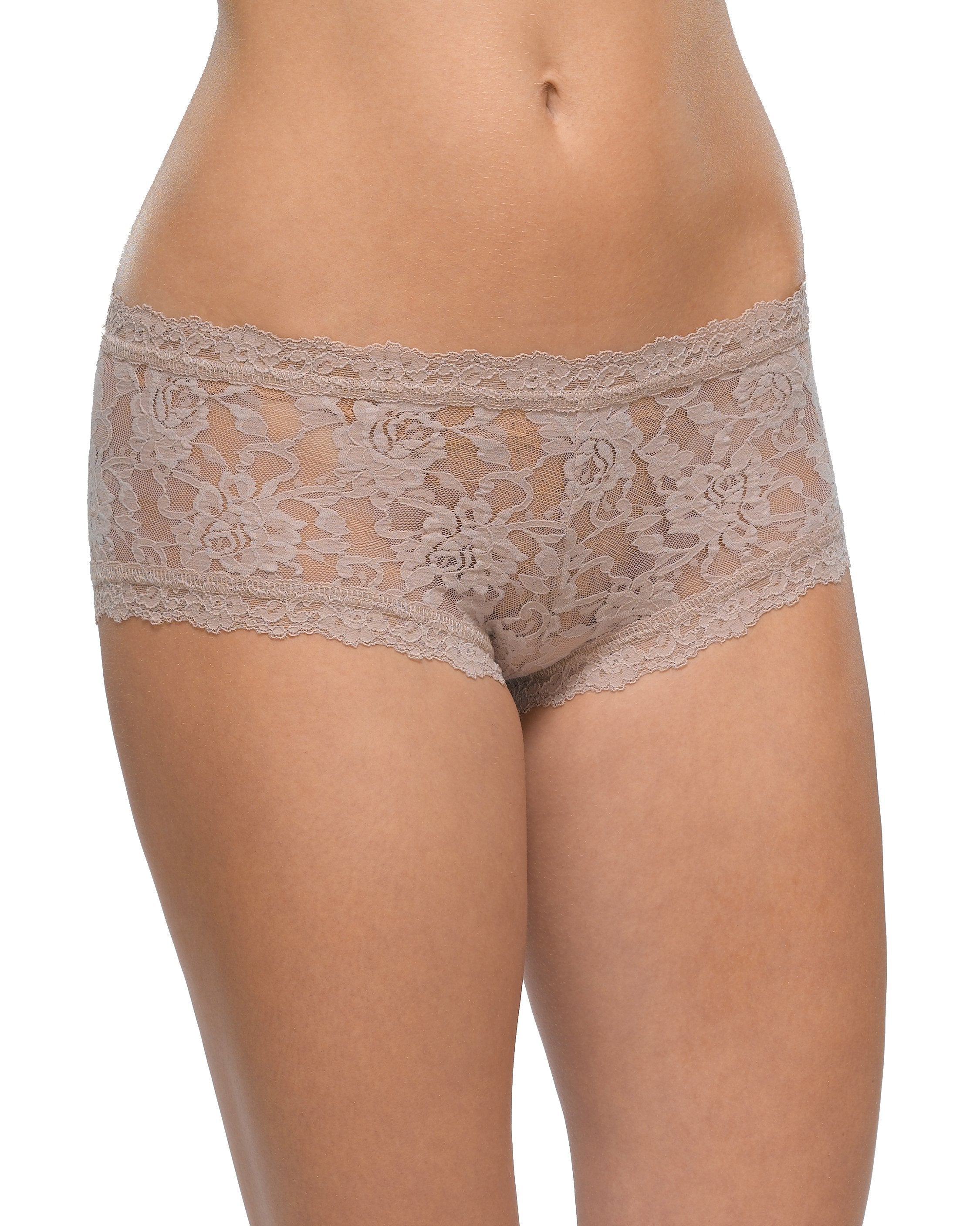 Signature Lace Boyshort Taupe