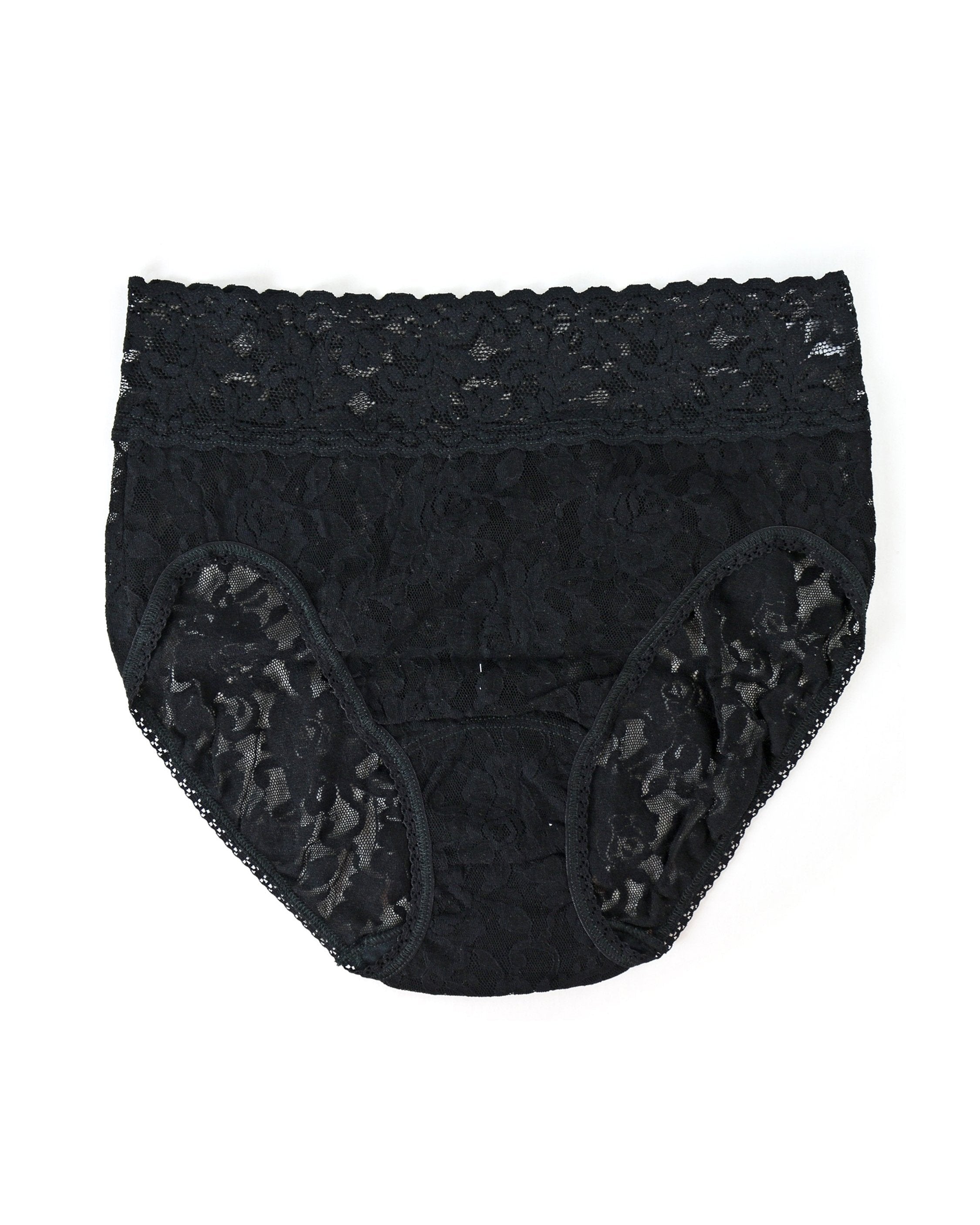 Signature Lace French Brief Black