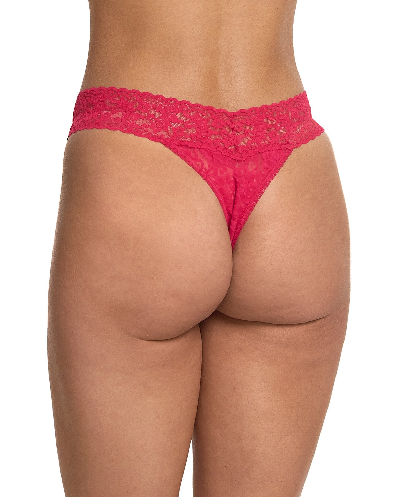Signature Lace Original Rise Thong Beet Juice Red