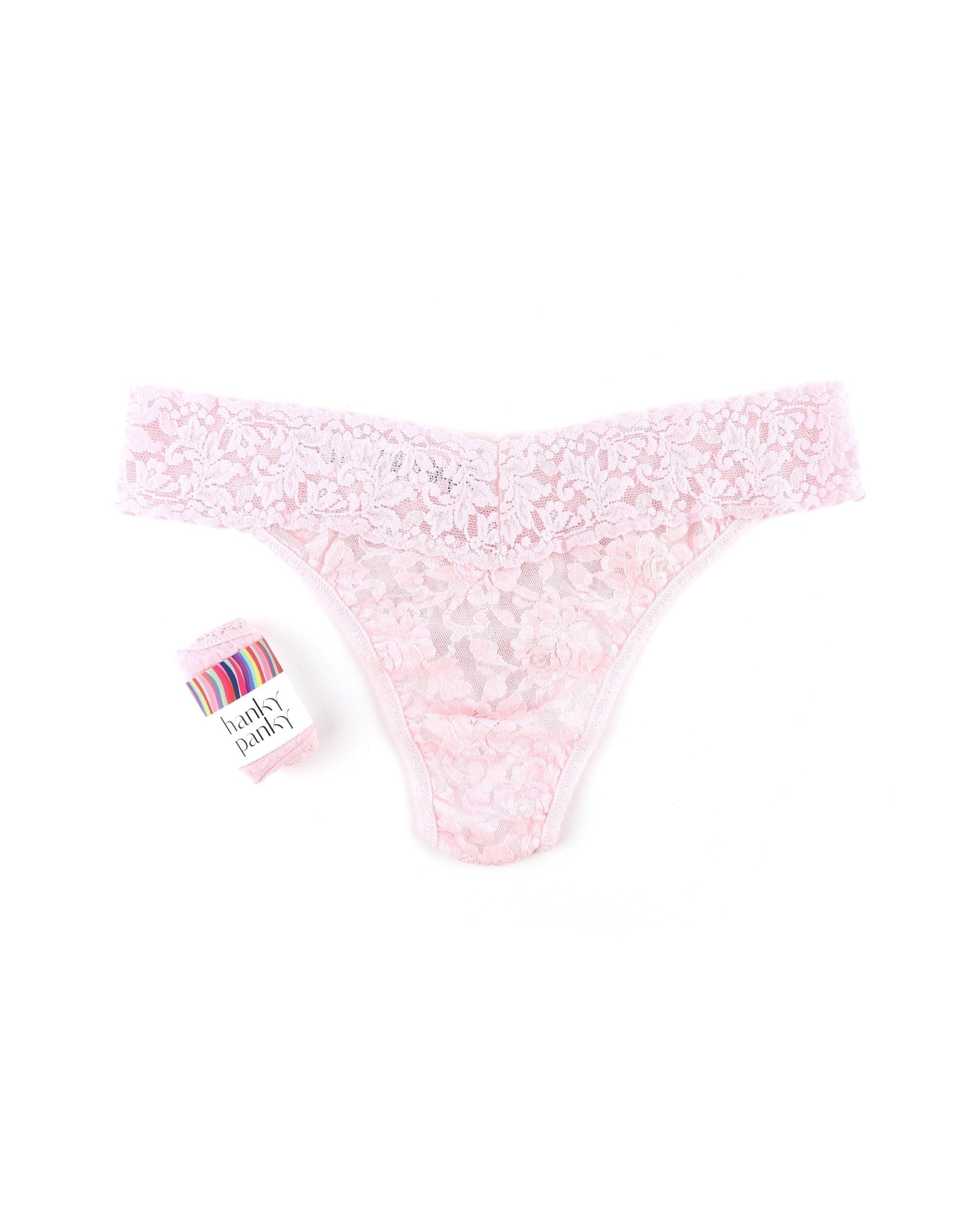 Signature Lace Original Rise Thong Bliss Pink