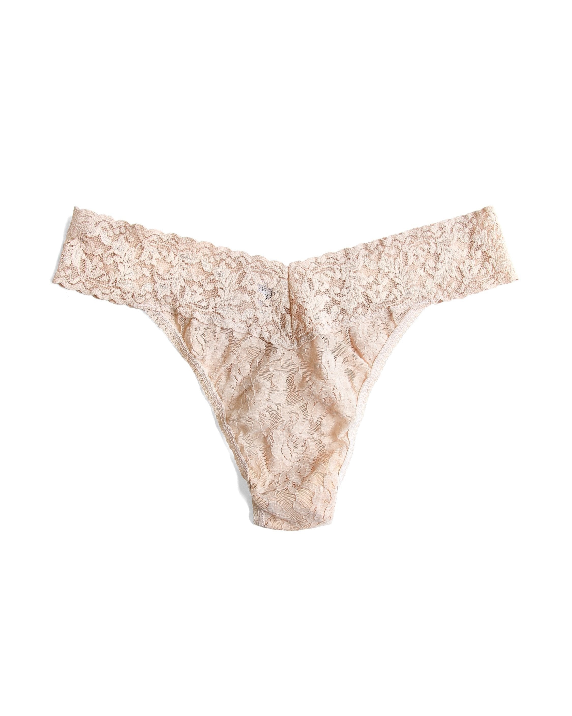 Signature Lace Original Rise Thong Chai