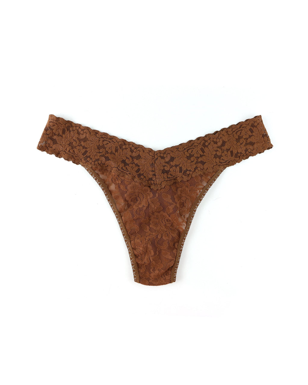 Signature Lace Original Rise Thong Macchiato Brown