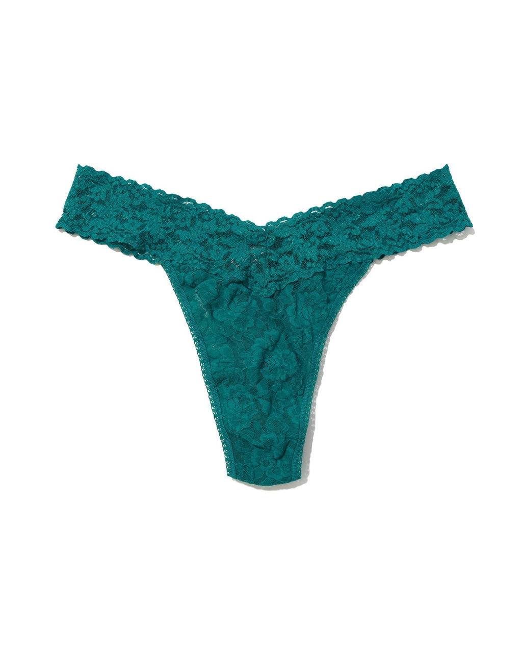 Signature Lace Original Rise Thong Northern Lights Green