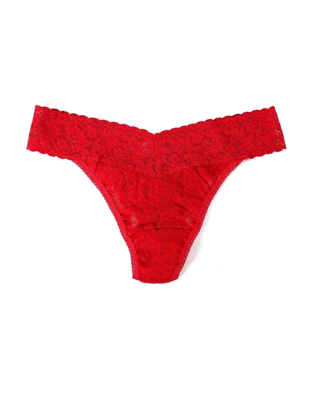 Signature Lace Original Rise Thong Red