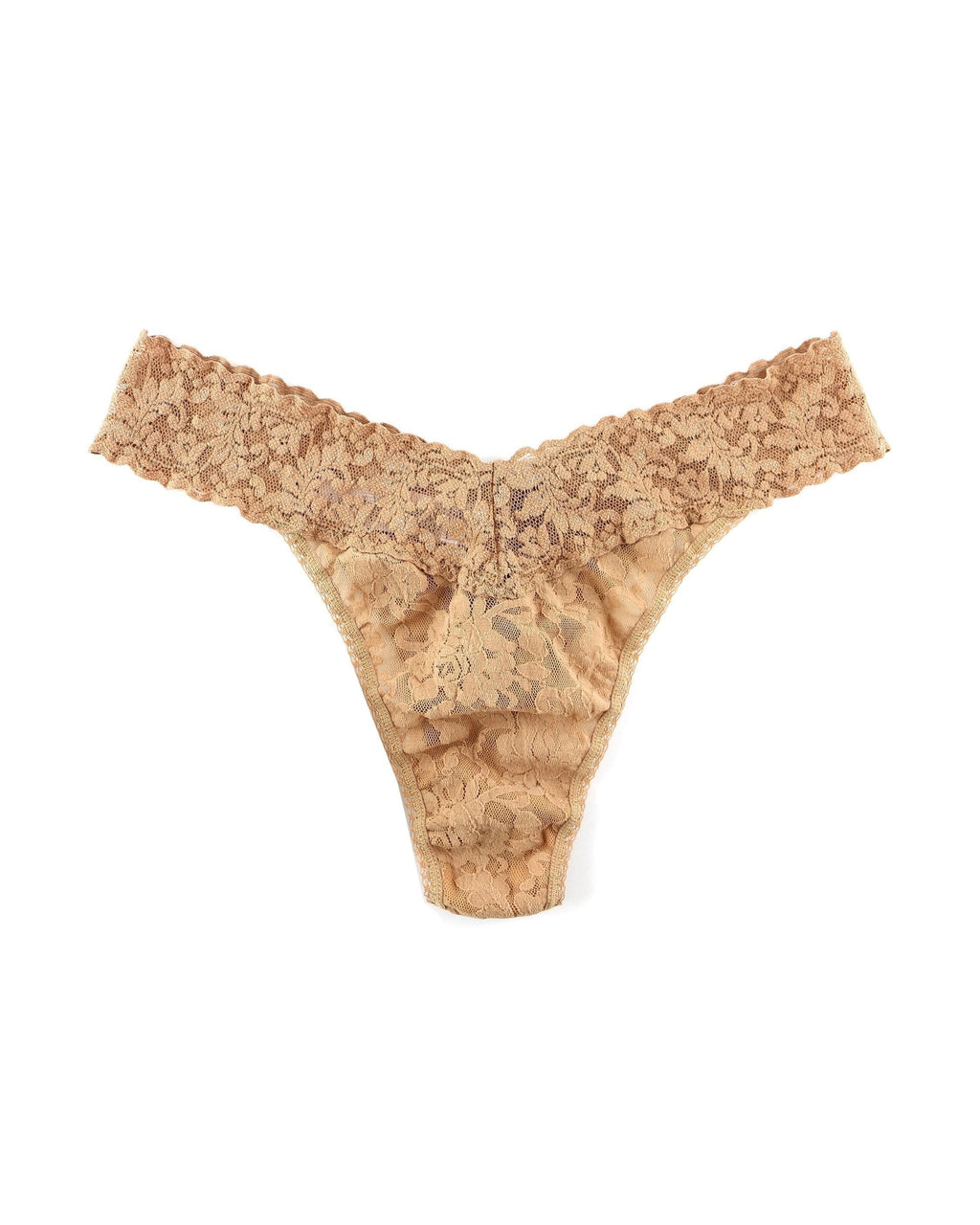Signature Lace Original Rise Thong Suntan Beige