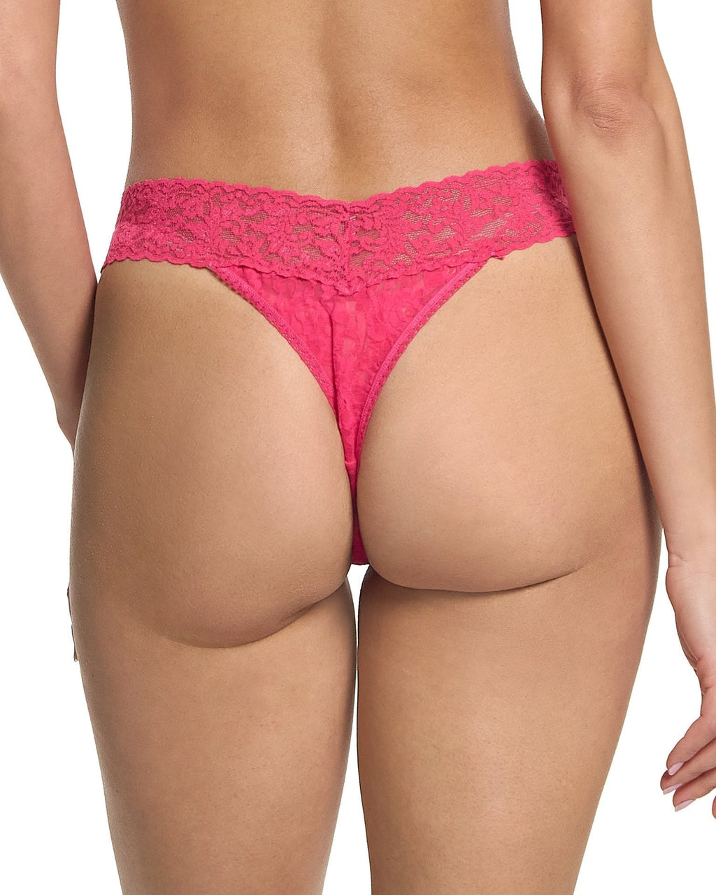 Signature Lace Original Rise Thong Sweet Tart Pink