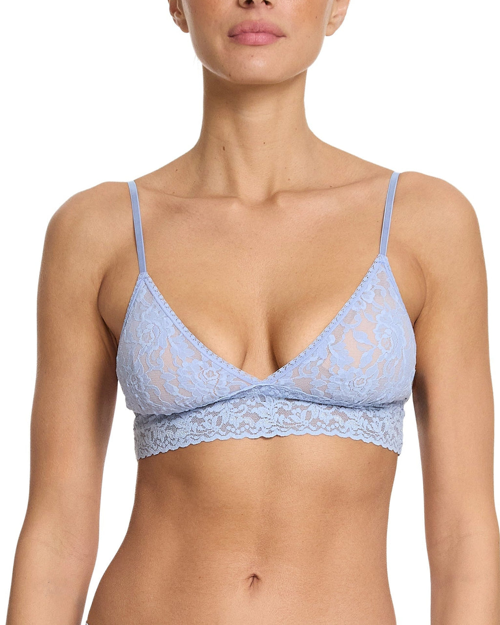 Signature Lace Padded Triangle Bralette Clarity Blue Sale