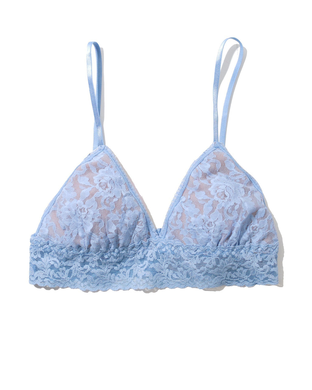 Signature Lace Padded Triangle Bralette Clarity Blue Sale
