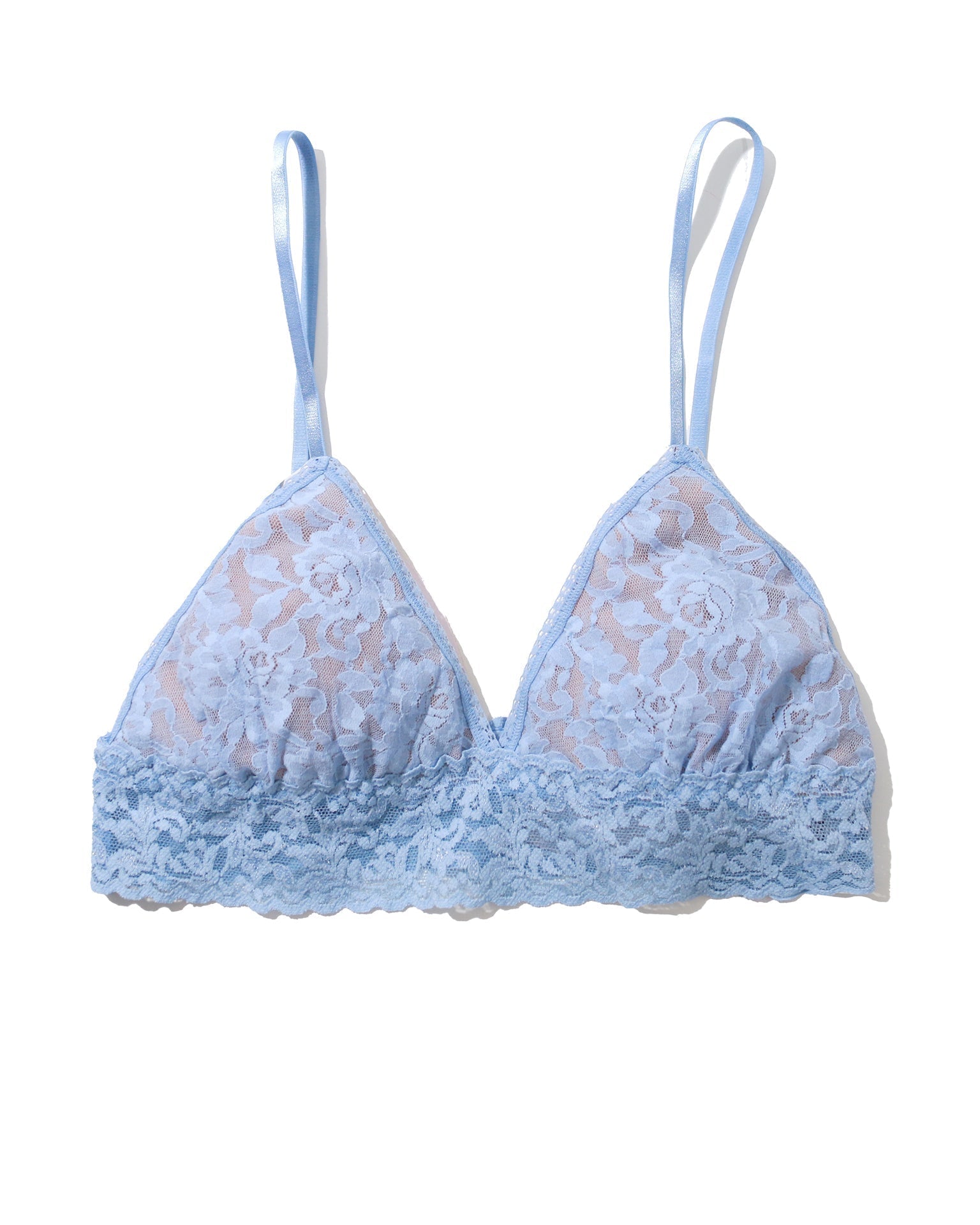 Signature Lace Padded Triangle Bralette Clarity Blue Sale