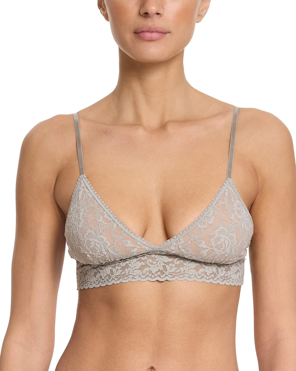 Signature Lace Padded Triangle Bralette Sleep In Grey Sale