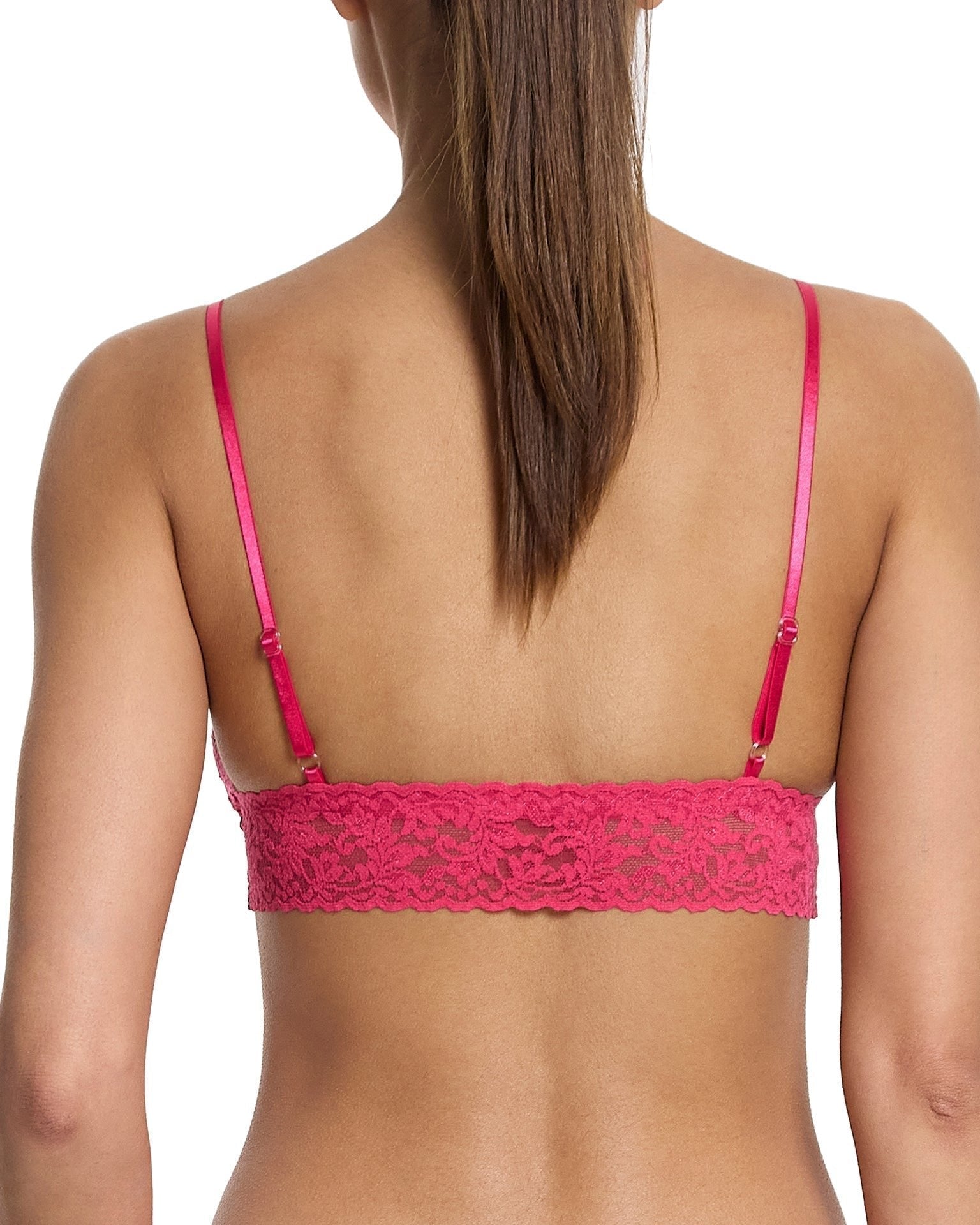 Signature Lace Padded Triangle Bralette Sweet Tart Pink