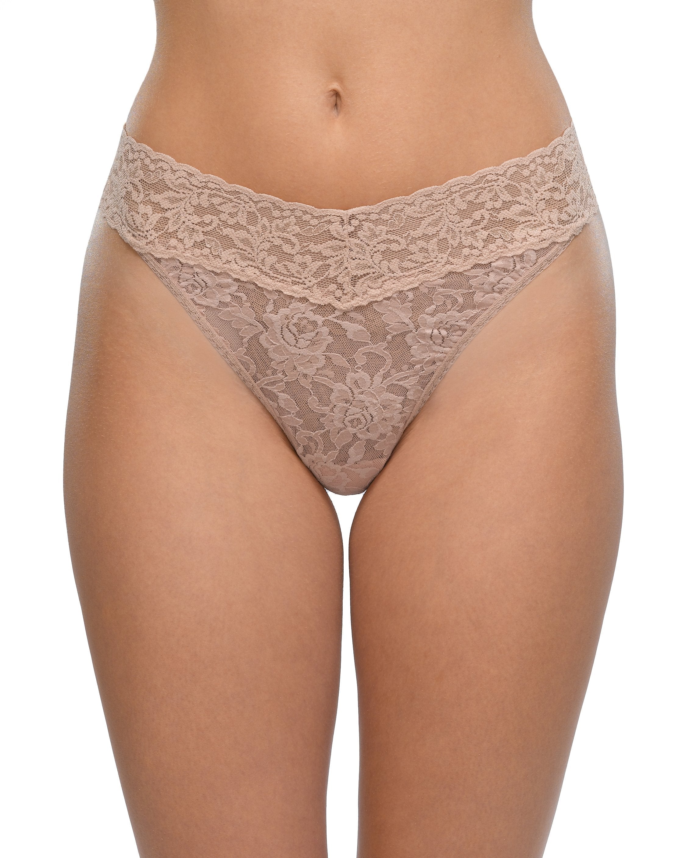 Signature Lace® Original Rise Thong Taupe