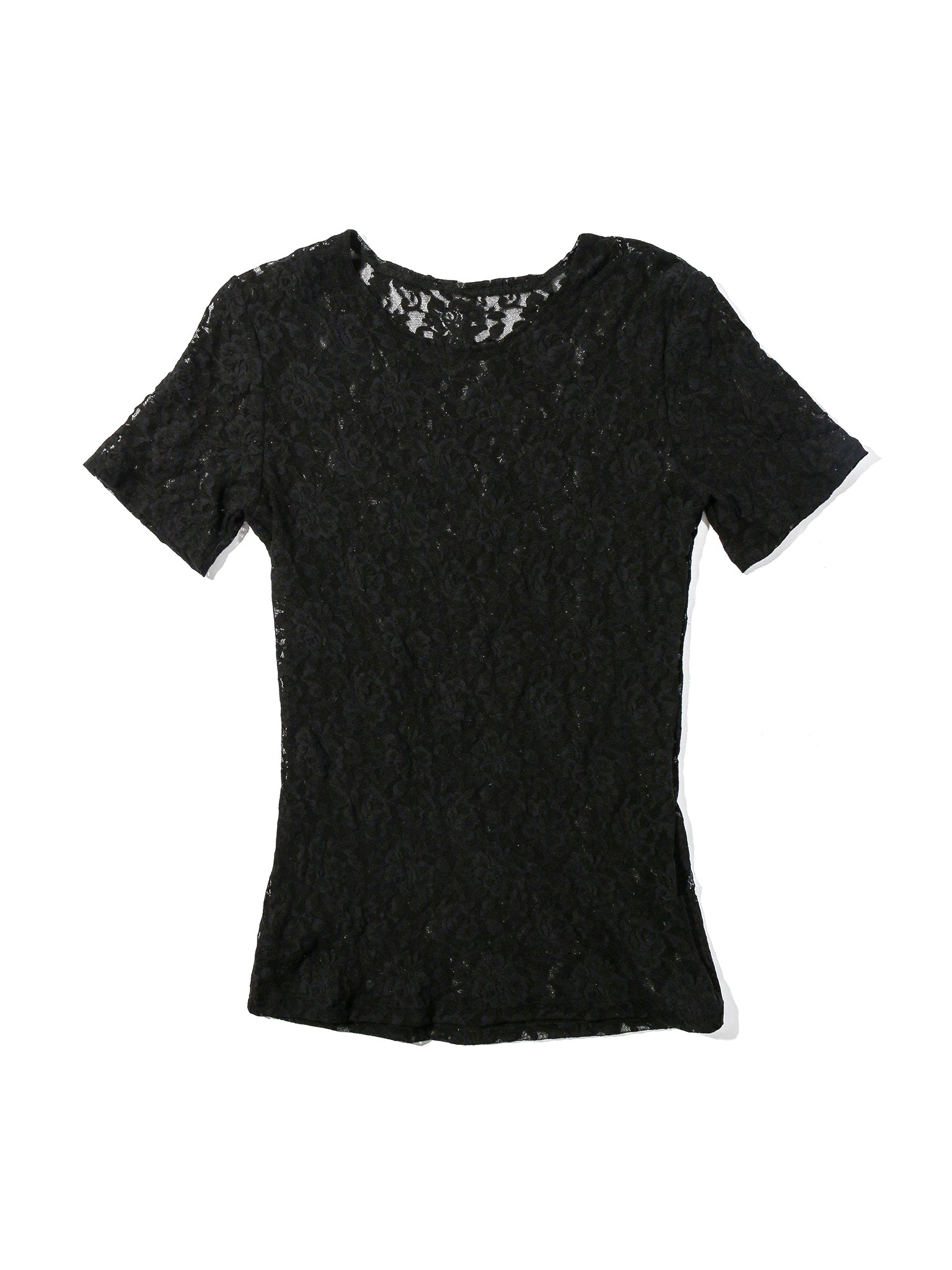 Signature Lace® Short Sleeve Top Black