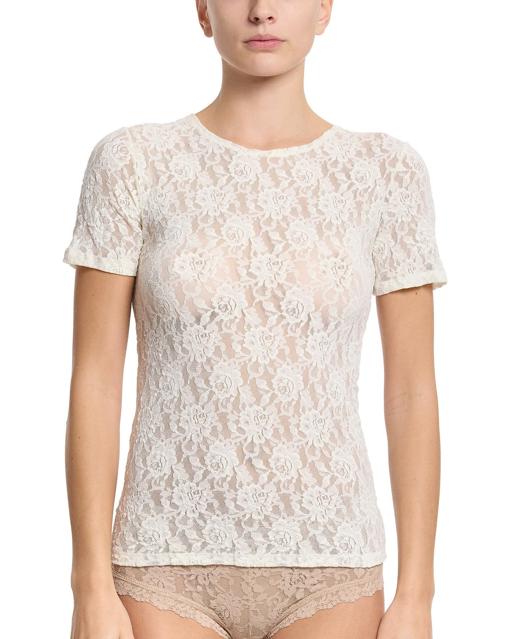 Signature Lace® Short Sleeve Top Marshmallow