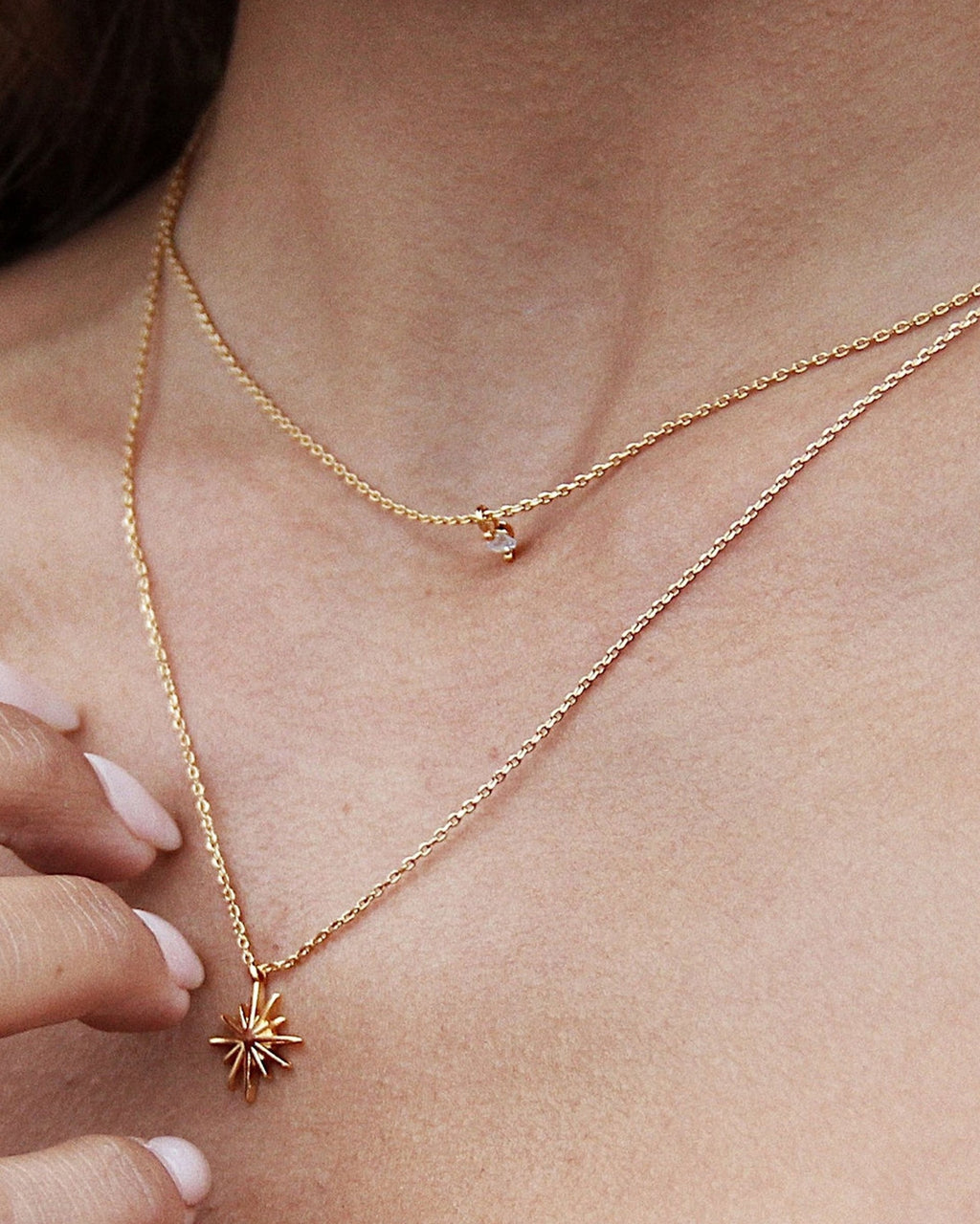 Layered Starburst Crystal Necklace