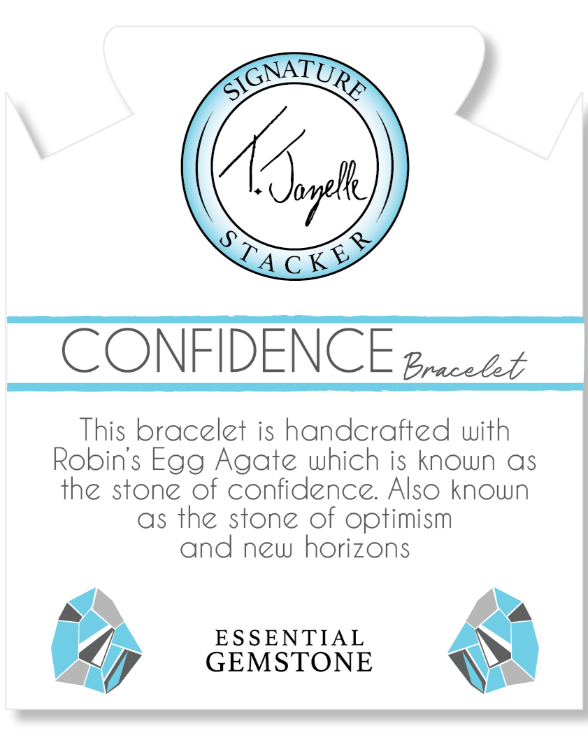 Defining Bracelet- Confidence Bracelet with Robins Egg Agate Gemstones