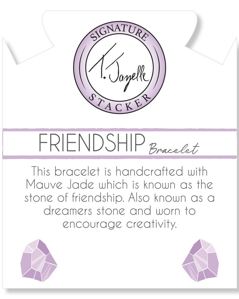 Defining Bracelet- Friendship Bracelet with Mauve Jade Gemstones