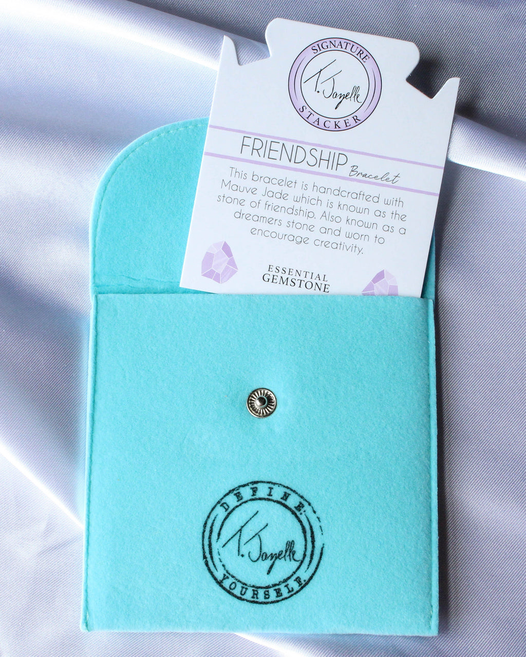 Defining Bracelet- Friendship Bracelet with Mauve Jade Gemstones