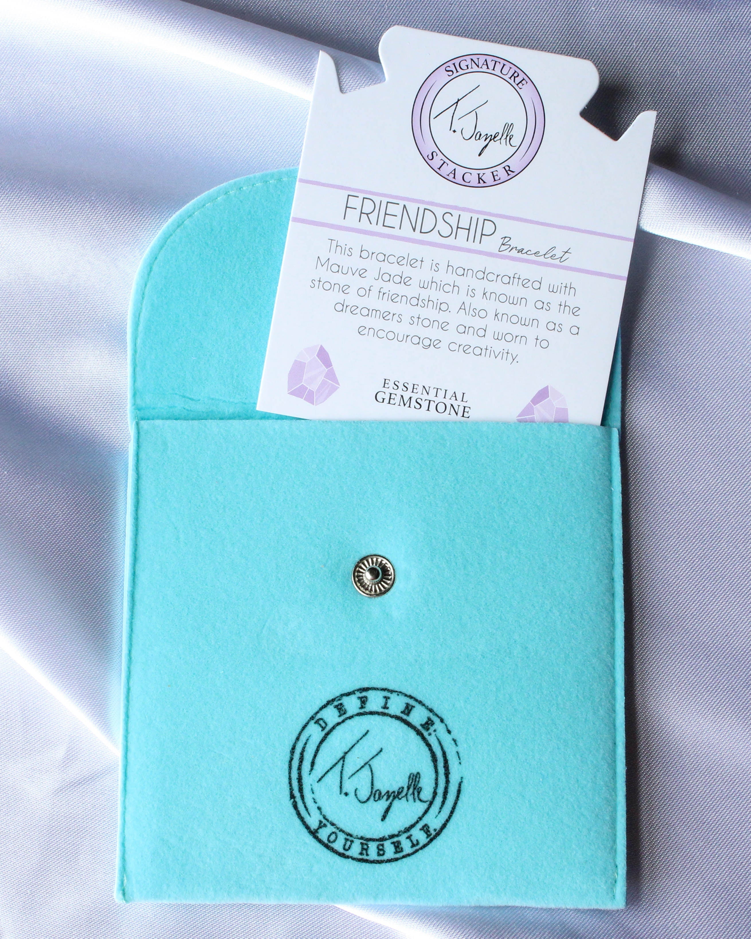 Defining Bracelet- Friendship Bracelet with Mauve Jade Gemstones