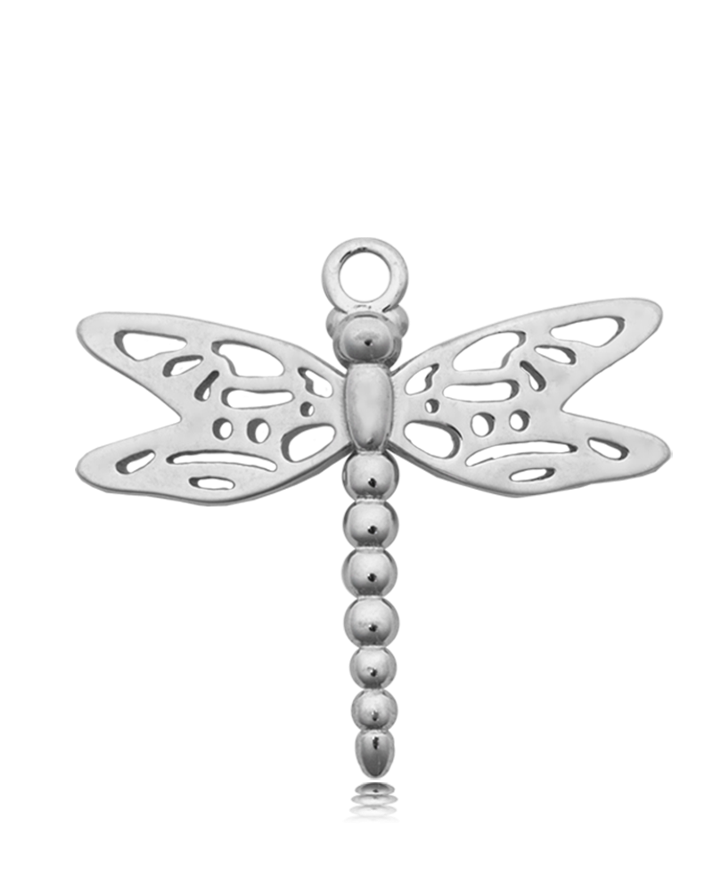 Mauve Jade Gemstone Bracelet with Dragonfly Sterling Silver Charm