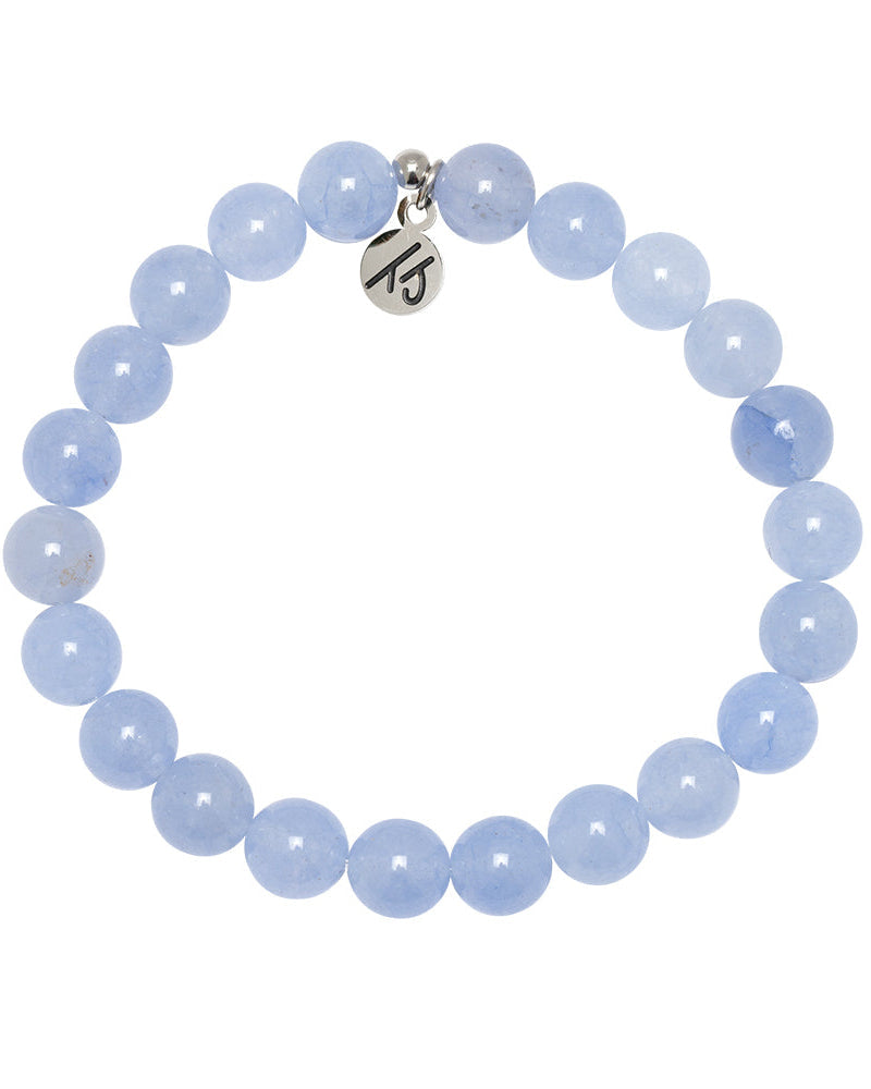 Defining Bracelet- Fortune Bracelet with Sky Blue Jade Gemstones